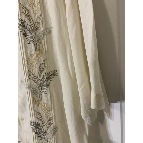 Tommy Bahama Men’s Sz L Linen/Tencel Lyocell Blend Tropical Short Sleeve Shirt - Picture 5 of 7